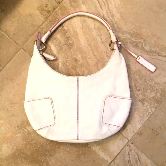 Sabrina Scala genuine leather white handbag - Picture 1 of 7